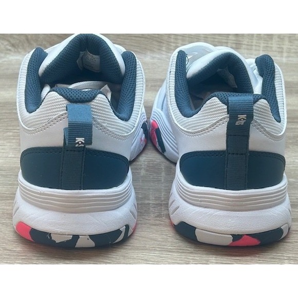 K-Swiss Kids Court Express 2 Tennis Shoes White/Stargazer/Neon - Big Kid Size 6 - Picture 6 of 13